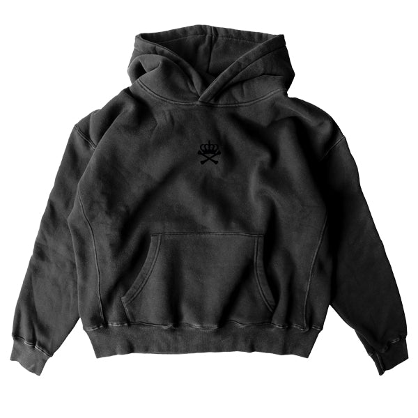 HOOLIGAN BLACK ON BLACK HOODIE - BLACK - TIFFANY