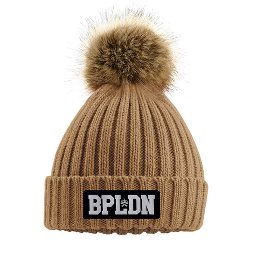 UNISEX POM POM BEANIE - CHESTNUT