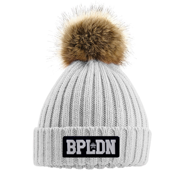 UNISEX POM POM BEANIE - OFF WHITE