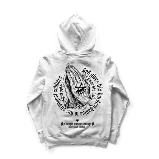 "GODS BATTLE 2" WHITE HOODIE