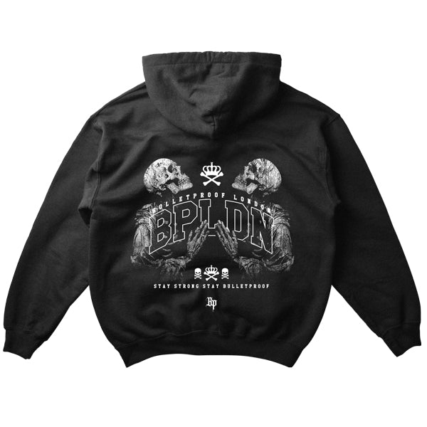 PRAYING HANDS BLACK HOODIE - BLACK