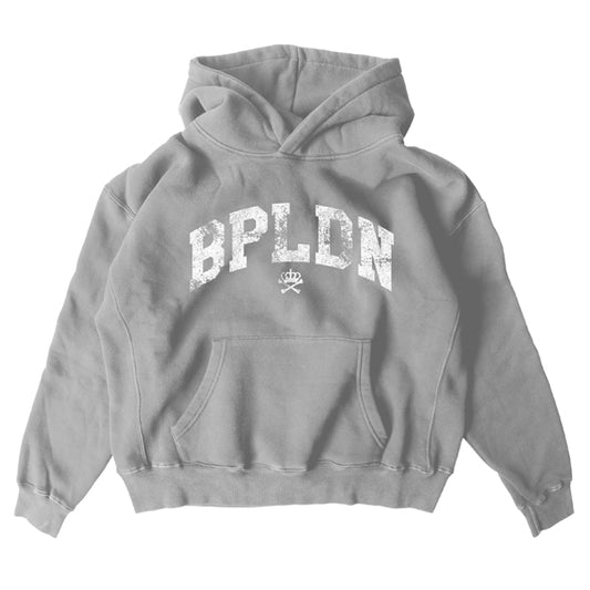 DISTRESSED BPLDN HOODIE - MID GREY