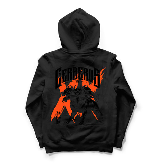 BLACKOUT CERBERUS HOODIE - BLACK - ORANGE