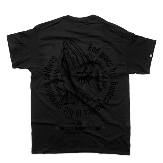 GODS BATTLE2 BLACKOUT TSHIRT - BLACK