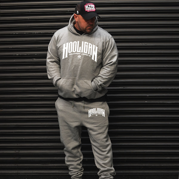 TRACKSUIT BOTTOMS "HOOLIGAN" - STEEL GREY.