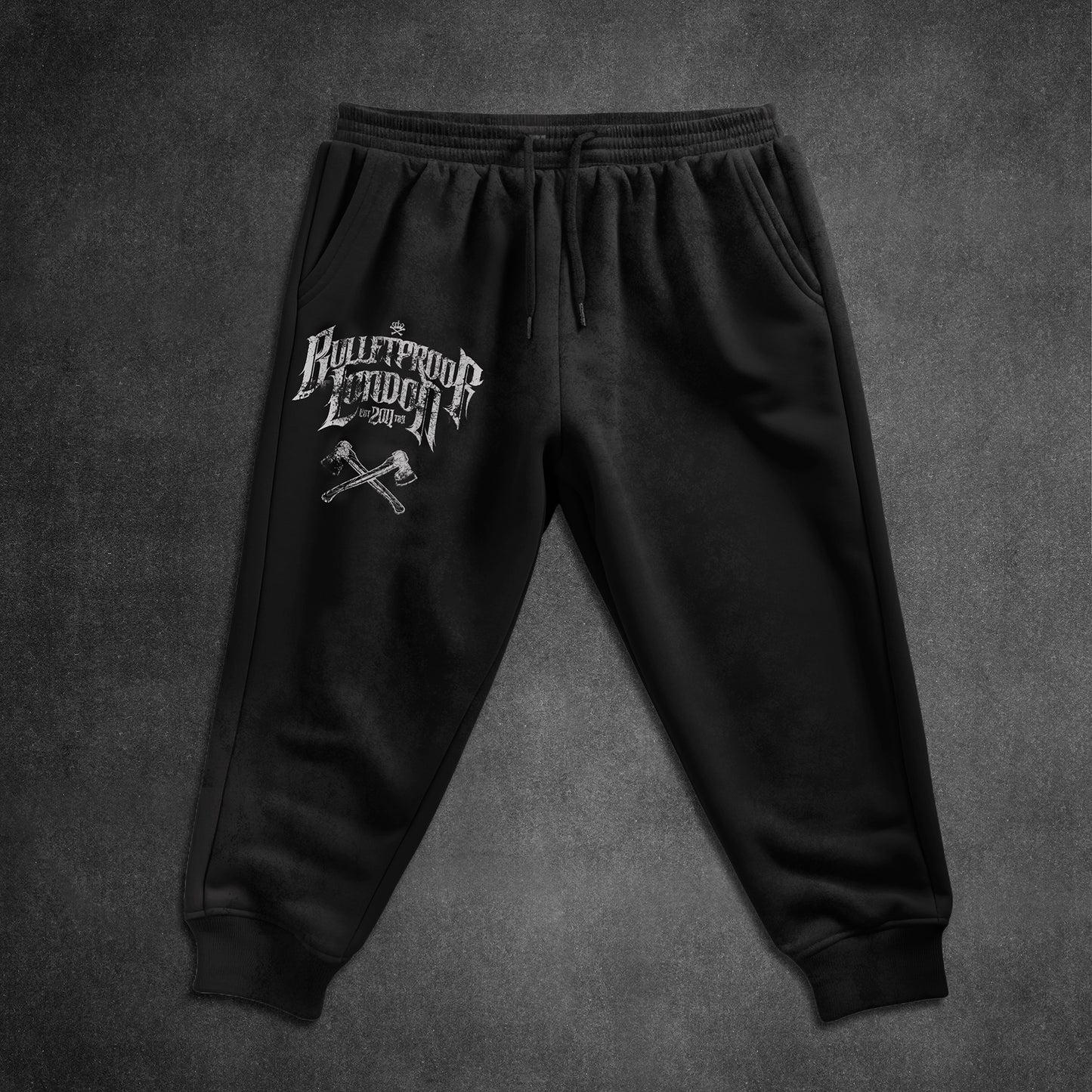 BULLETPROOF LONDON TRACKSUIT BOTTOMS - BLACK